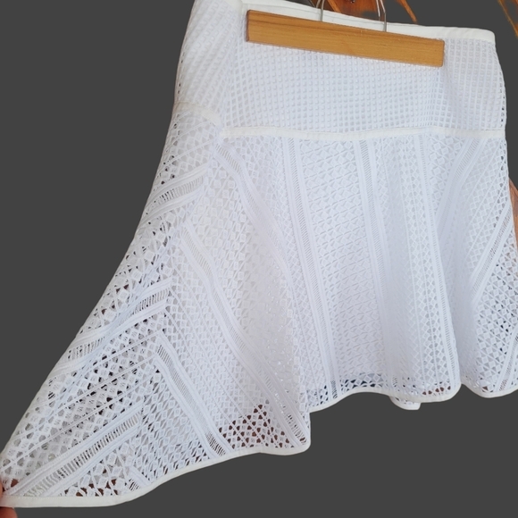 Armani Exchange White A Line Skirt 8 - Picture 2 of 4